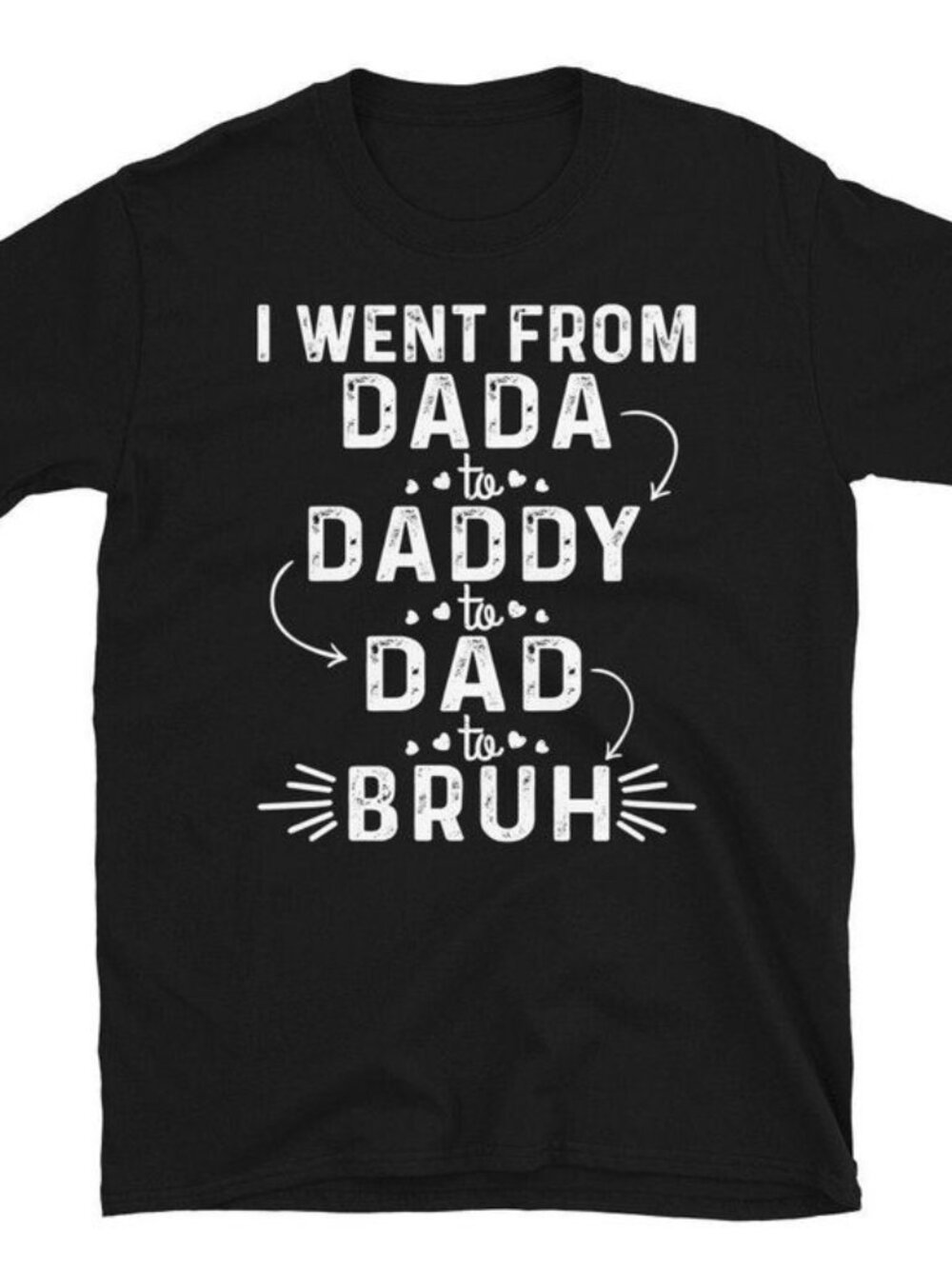 I Went From Dada To Daddy To Dad To Bruh Shirt, Dad Tshirt